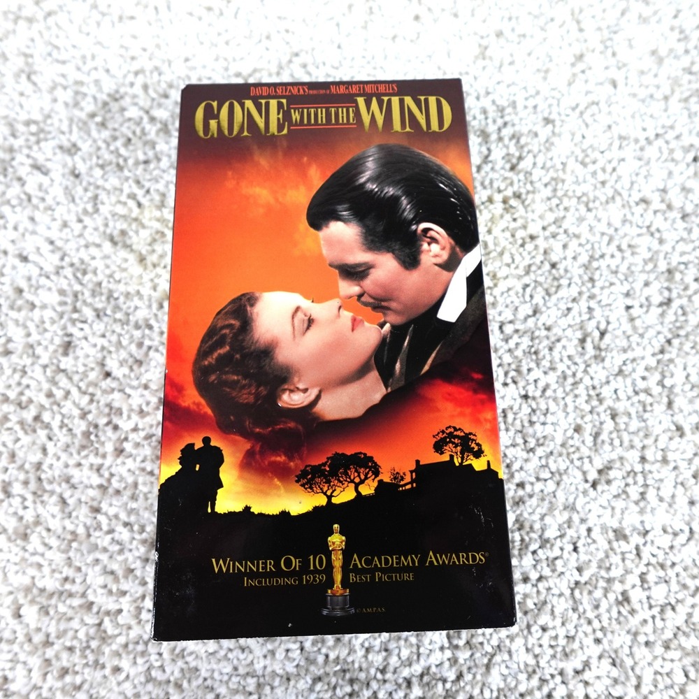 Gone With‎ The Wind VHS Set David O Selznick Margaret Mitchell Classic Film